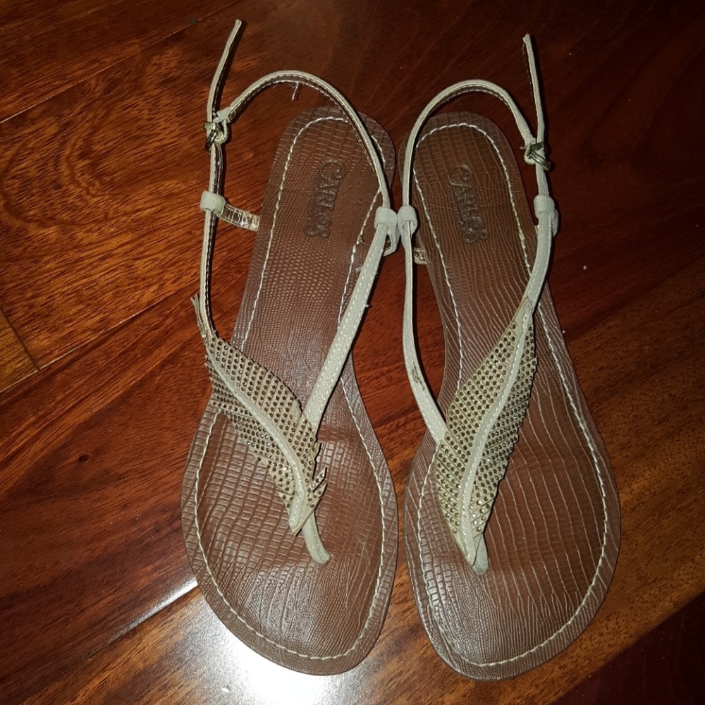Gem leaf strap sandles